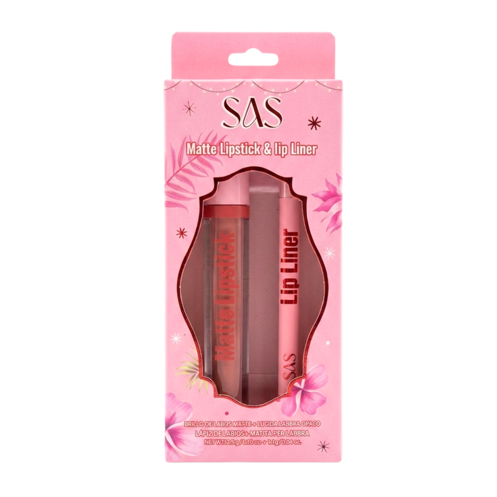 [SAC046B] KIT DE LABIAL MATTE Y DELINEADOR DE LABIOS SAS *
