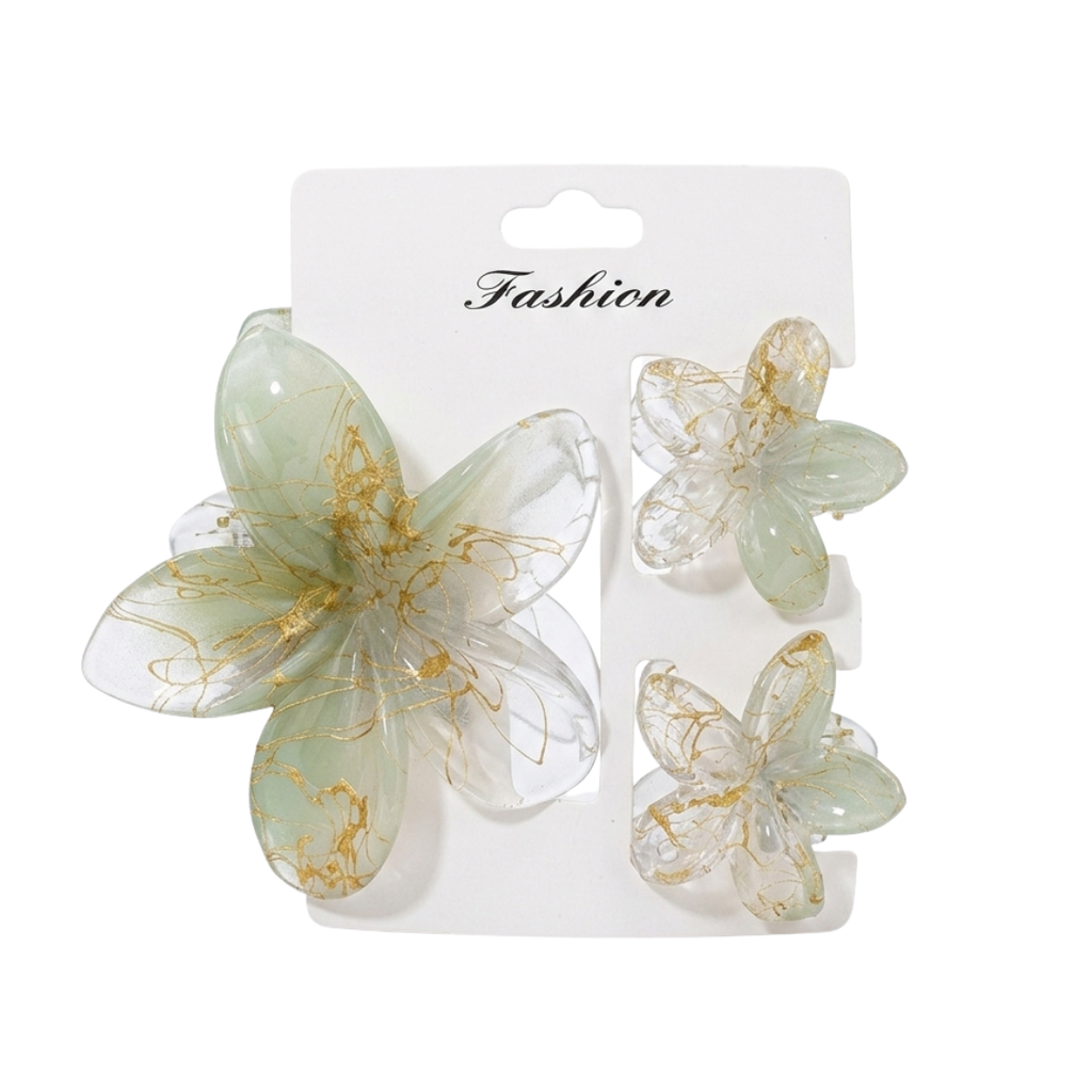 [LCAI1736] KIT DE CLIPS PARA CABELLO FLORALES X3 UNIDADES#