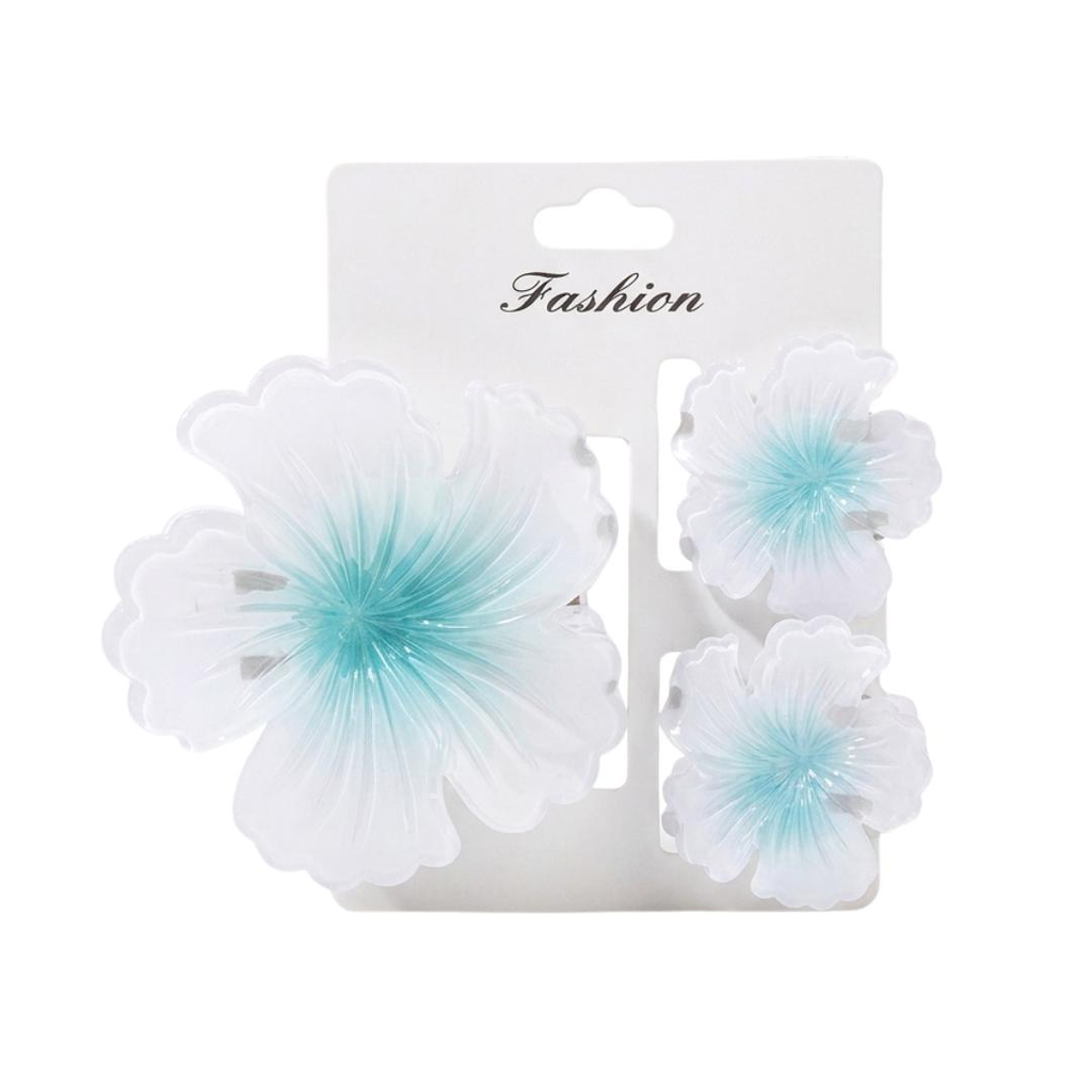 KIT DE CLIPS FLORALES PARA EL CABELLO X3 UNIDADES