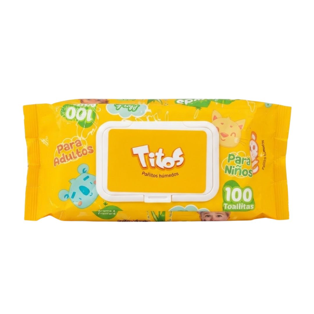 PAÑITOS HÚMEDOS X100 UNIDADES TITOS