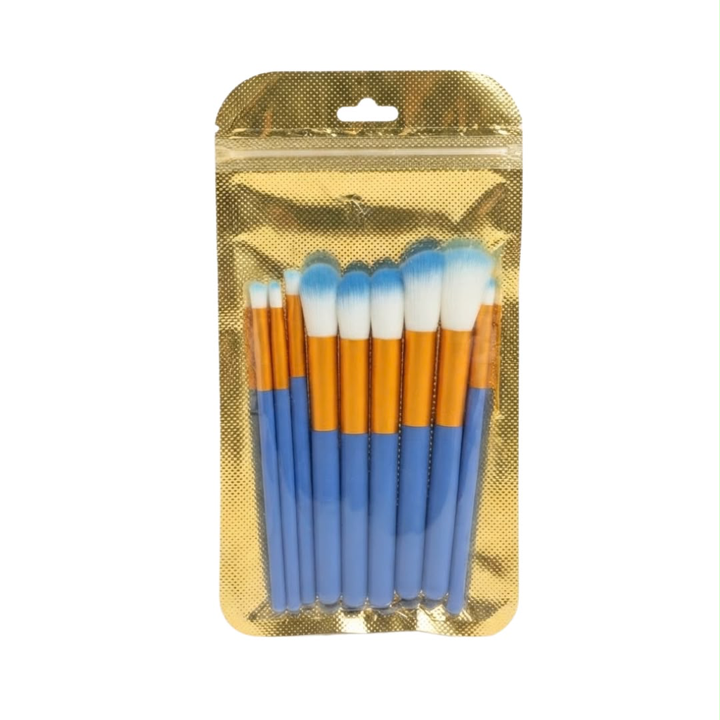 KIT DE BROCHAS KABUKI PEQUEÑAS X10 UNIDADES