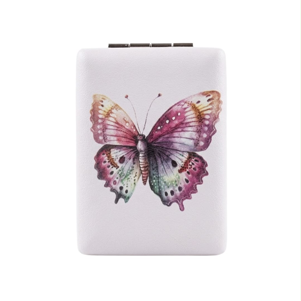 ESPEJO DOBLE DE BOLSILLO MARIPOSA