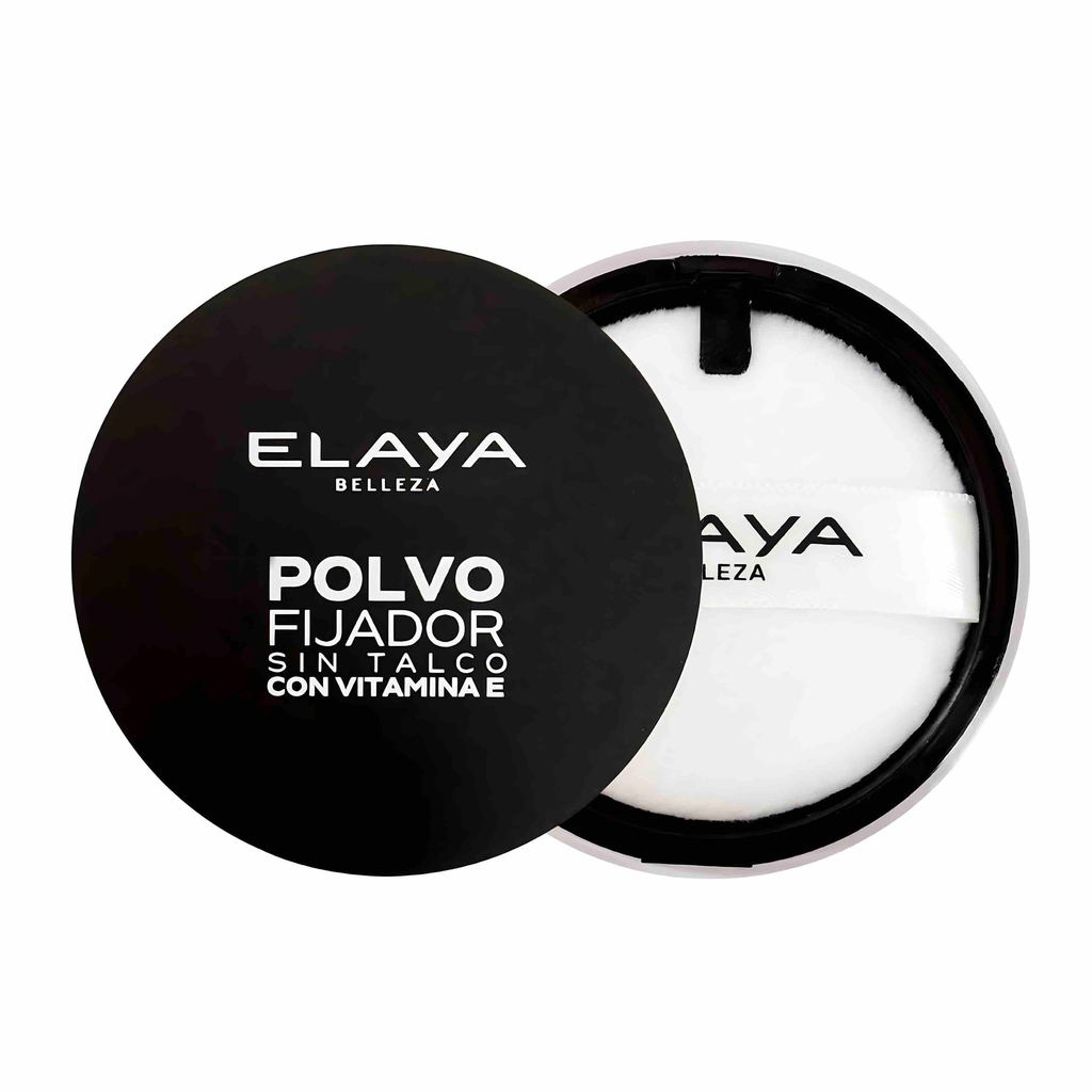 [E074] POLVO FIJADOR SIN TALCO CON VITAMINA E ELAYA BELLEZA