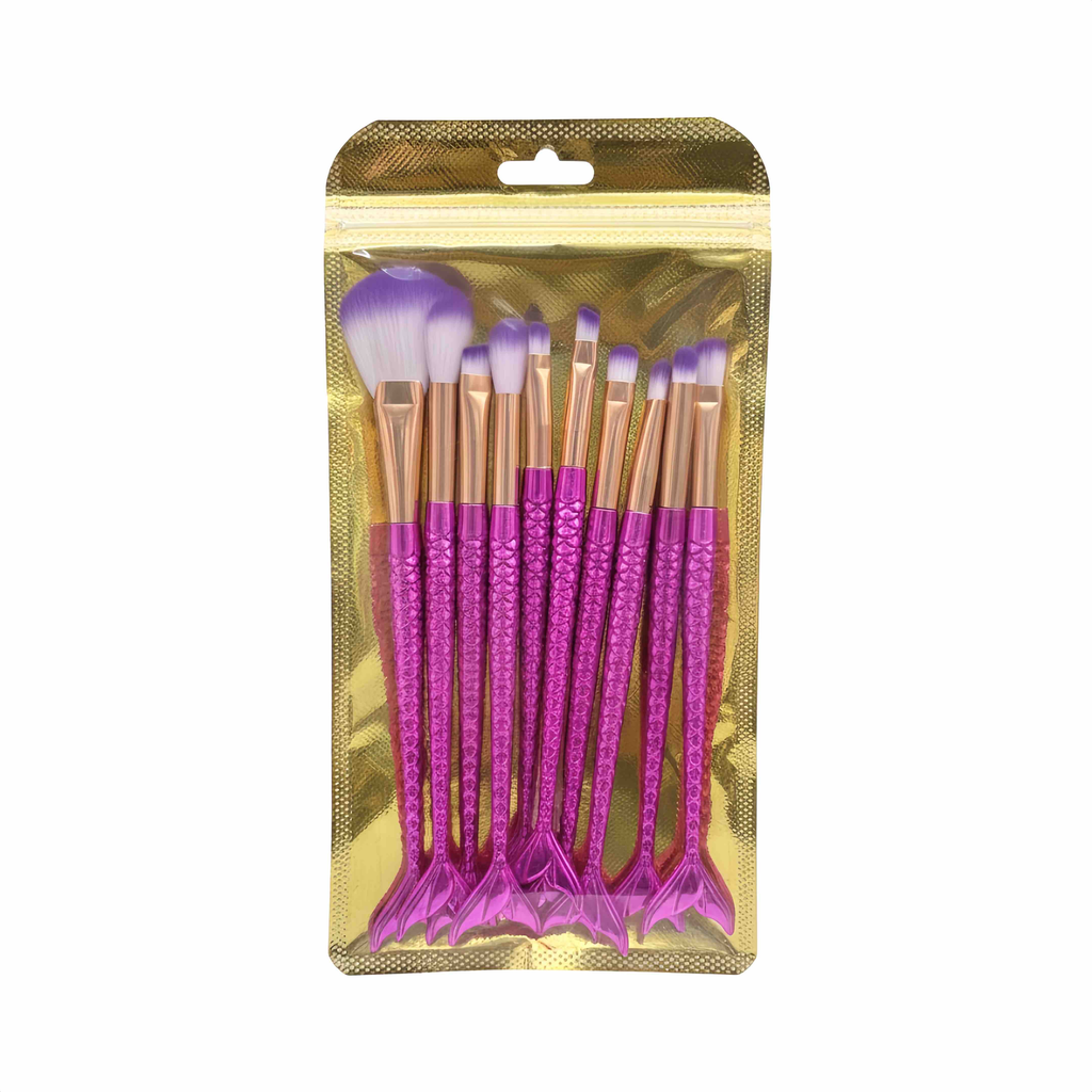 [HC0028] KIT DE BROCHAS COLA DE SIRENA X10 UNIDADES#