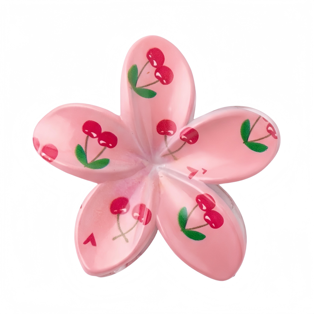 CLIP PARA EL CABELLO FLORAL CON CEREZAS